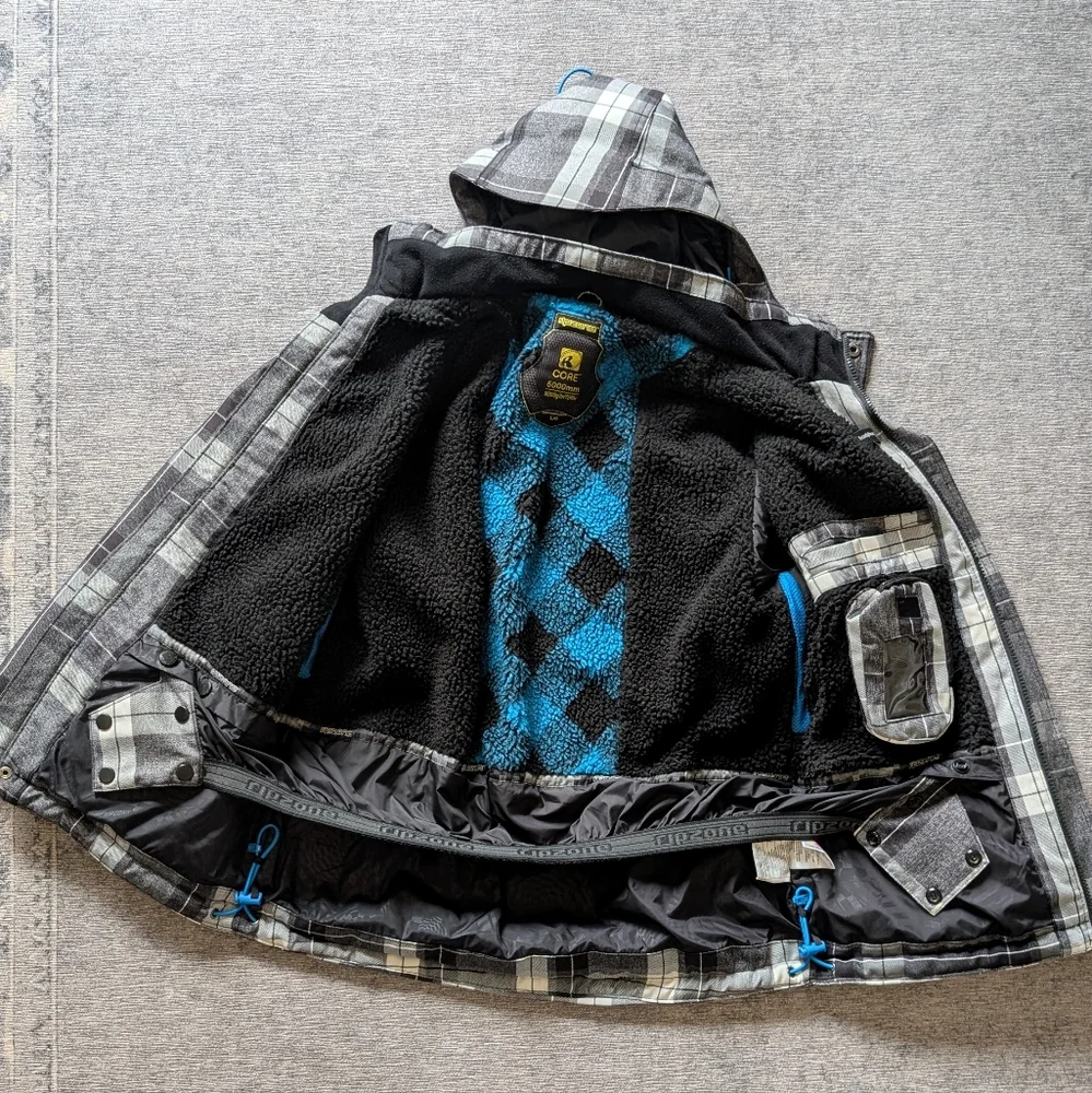 Ripzone Women's Winter Jacket Teens Ski Snowboard Snow Plaid Size L - Picture 8 of 16